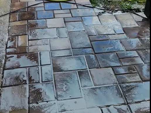 Fotografia — čistenie zámkovej dlažby #2